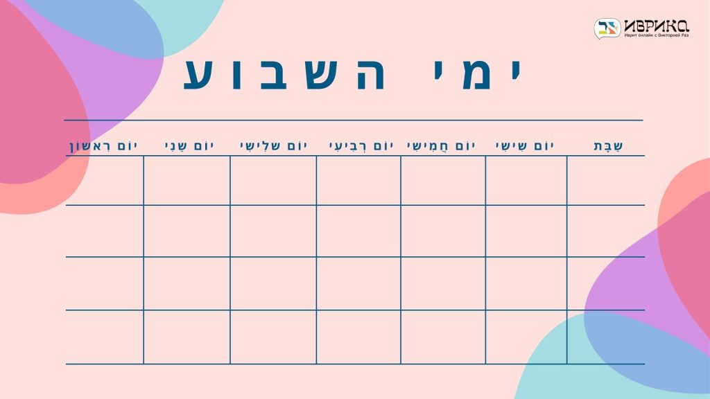 Дни недели на иврите: подробная инструкция по запоминанию
